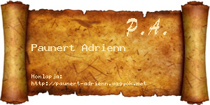 Paunert Adrienn névjegykártya